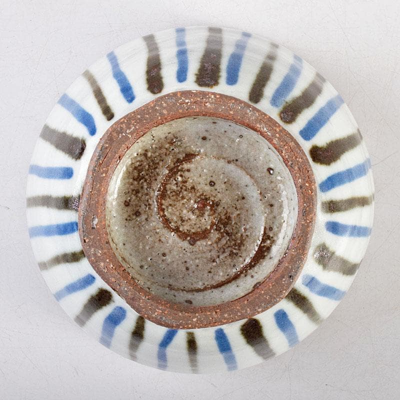 茶道具　河井寛次郎作　糖白釉　土賊文碗　仕覆付　共箱　M　R4957