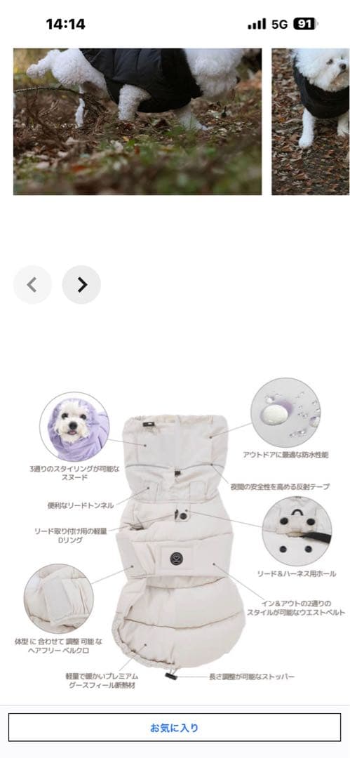 SSOOOK グースフィルダウンマント　Lサイズ