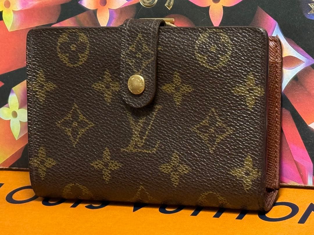 ルイヴィトン　モノグラム　ポルトモネ・ビエ　ヴィエノワ　がま口付き財布
