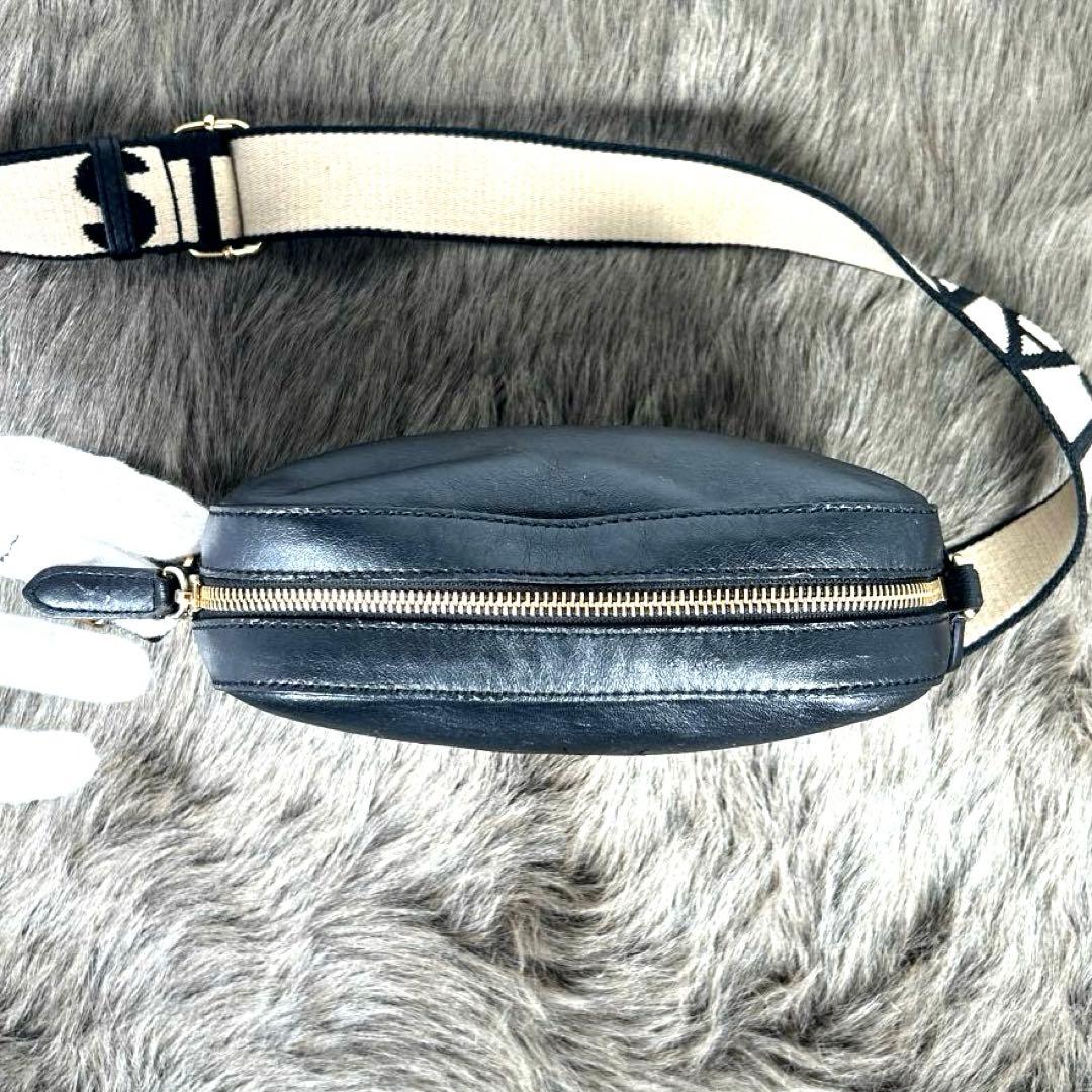 ステラマッカートニー　ショルダーバッグ　サークルロゴ　黒　カメラバッグK1486