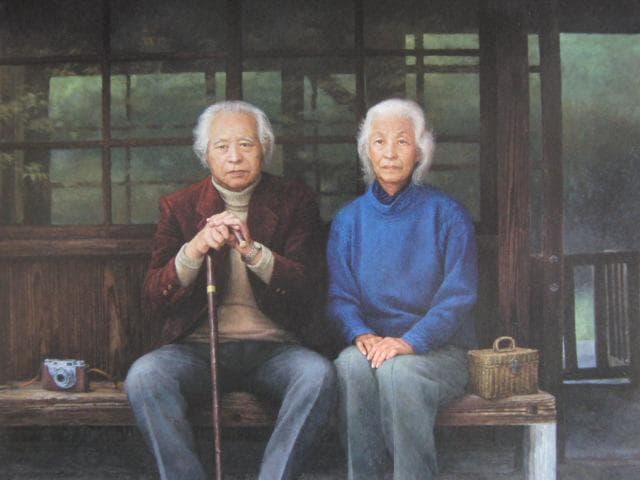 平澤篤、停車場、希少な画集より、新品高級額・額装付、状態良好