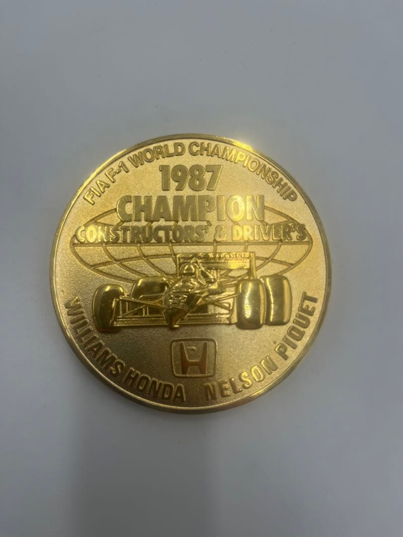 メダル　FIA　F-1　ホンダ　1987　ワールドチャンピオンシップ　優勝記念