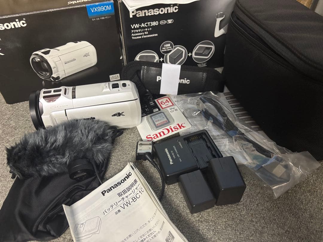 Panasonic VX990M 4Kビデオカメラ 本体セット