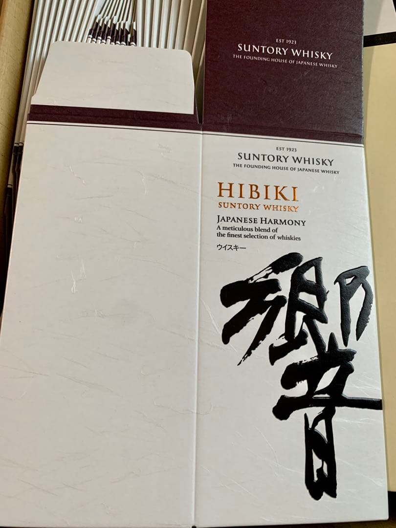 サントリーウイスキー　響　ジャパニーズハーモニー　化粧箱　空箱　カートン　86枚