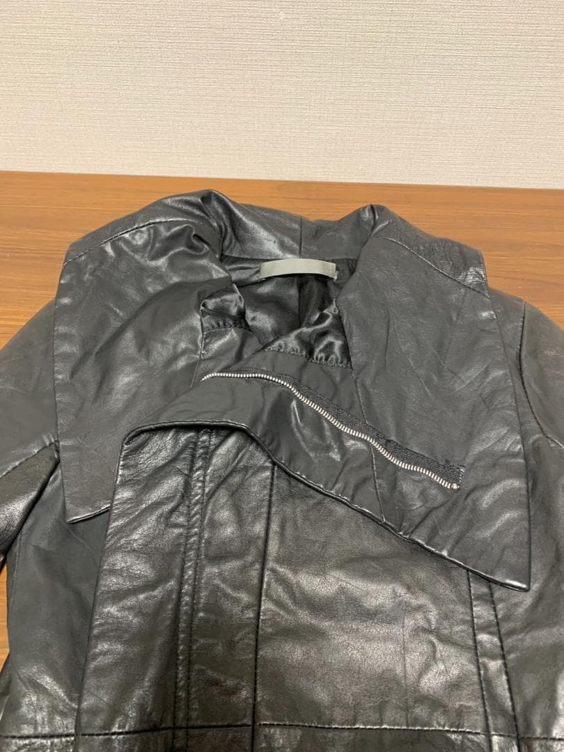 [00s EKAM] シングルライダース レザージャケット S 羊革 ブラック