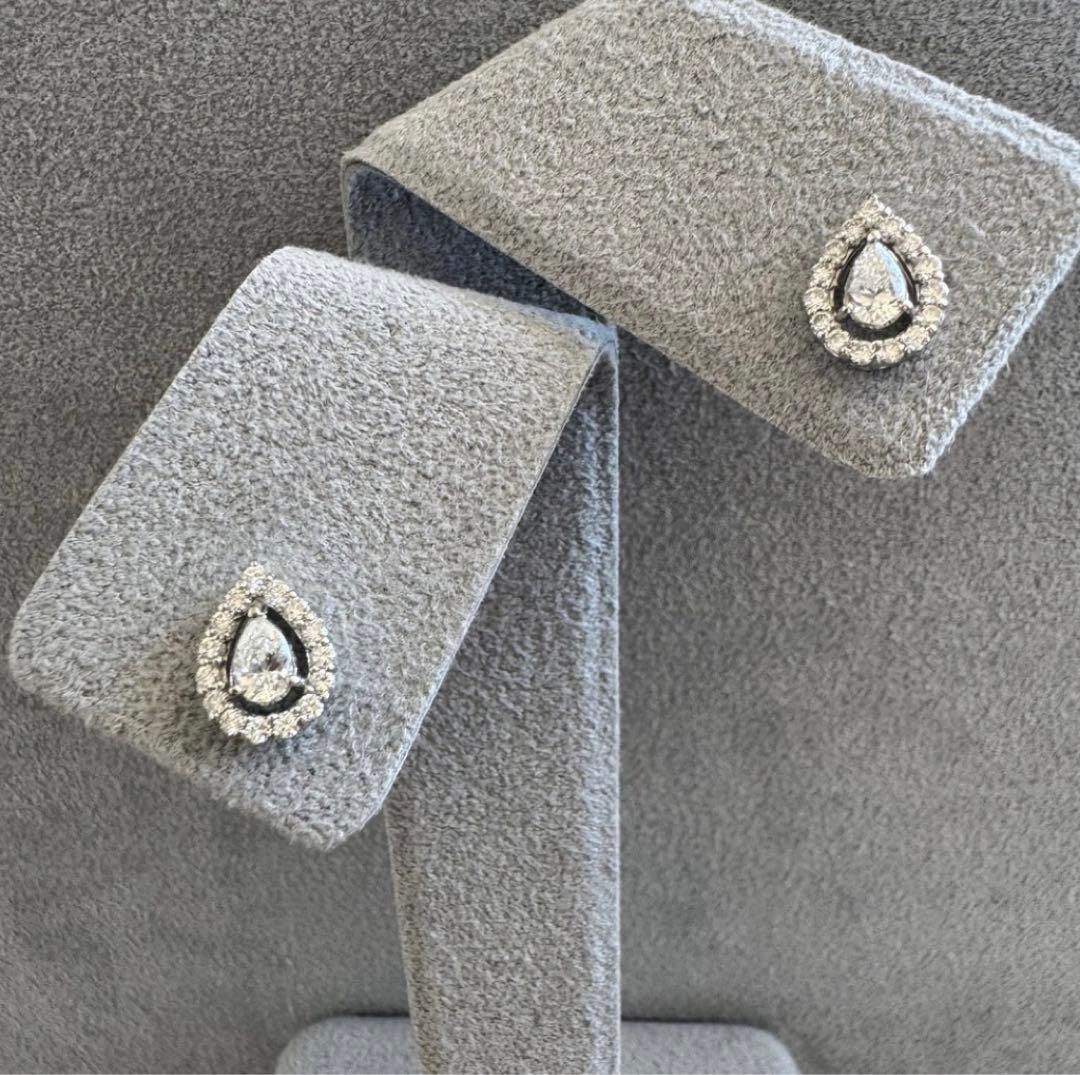 あがさ　櫻井彩子　愛こそ全て　ペアシェイプ　プラチナ　ピアス