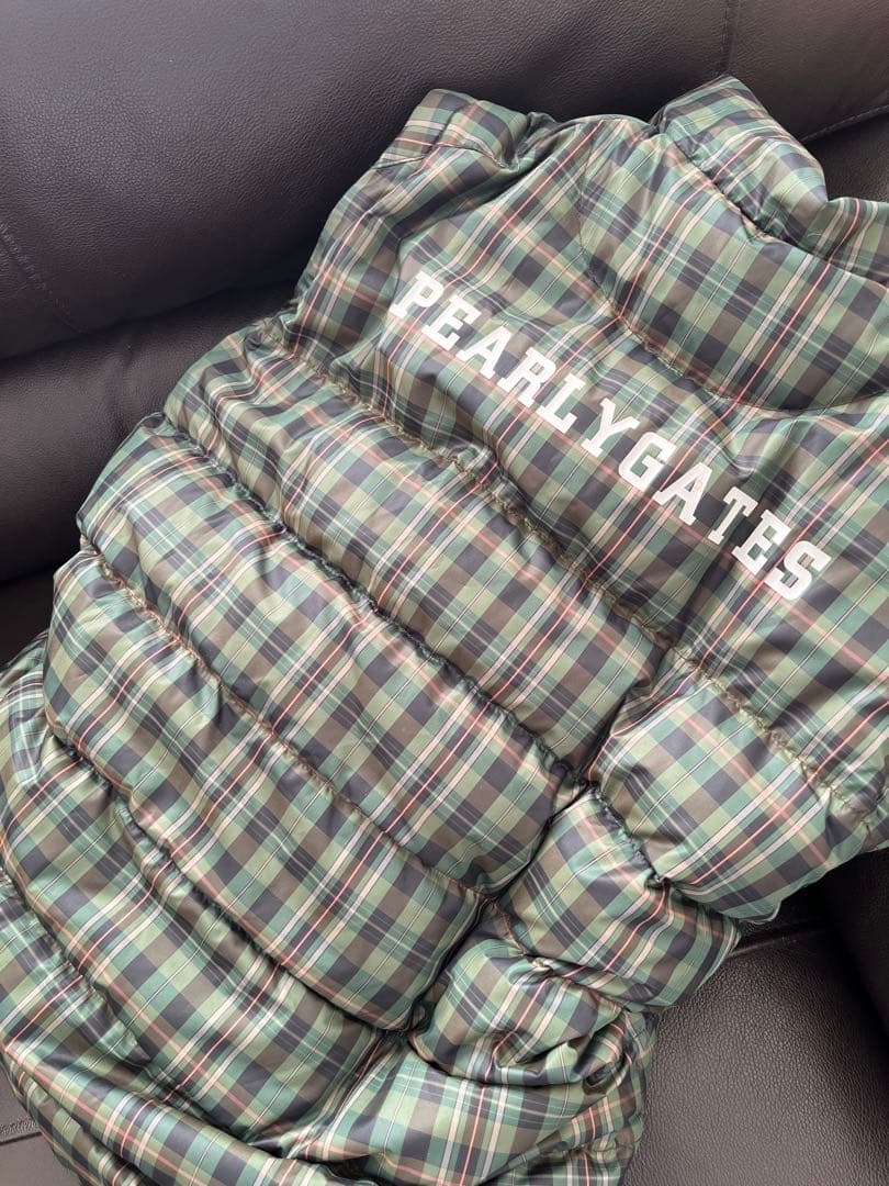 PEARLY GATES ダウンジャケット リバーシブル4way チェック柄