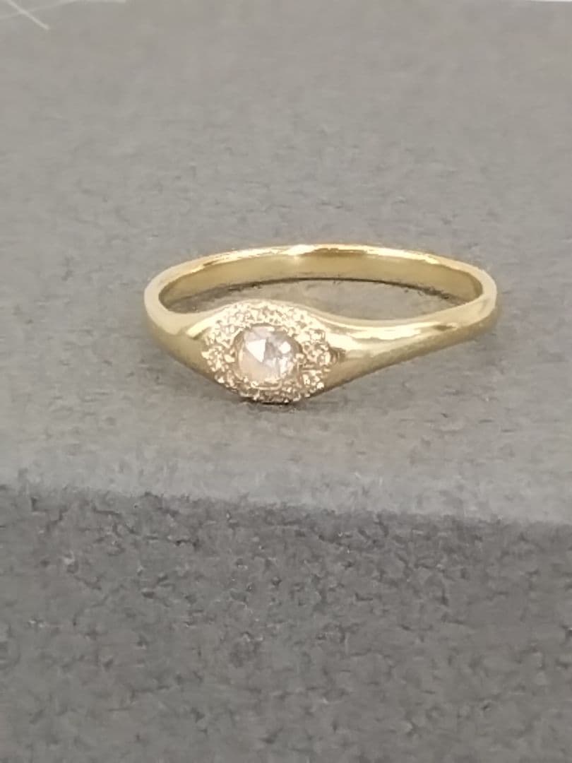 SSAvaron K18ローズカットダイヤモンドリング　　中古品