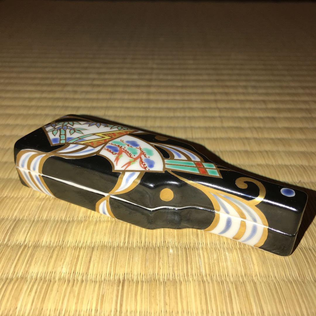 茶道具　扇面絵羽子板香合