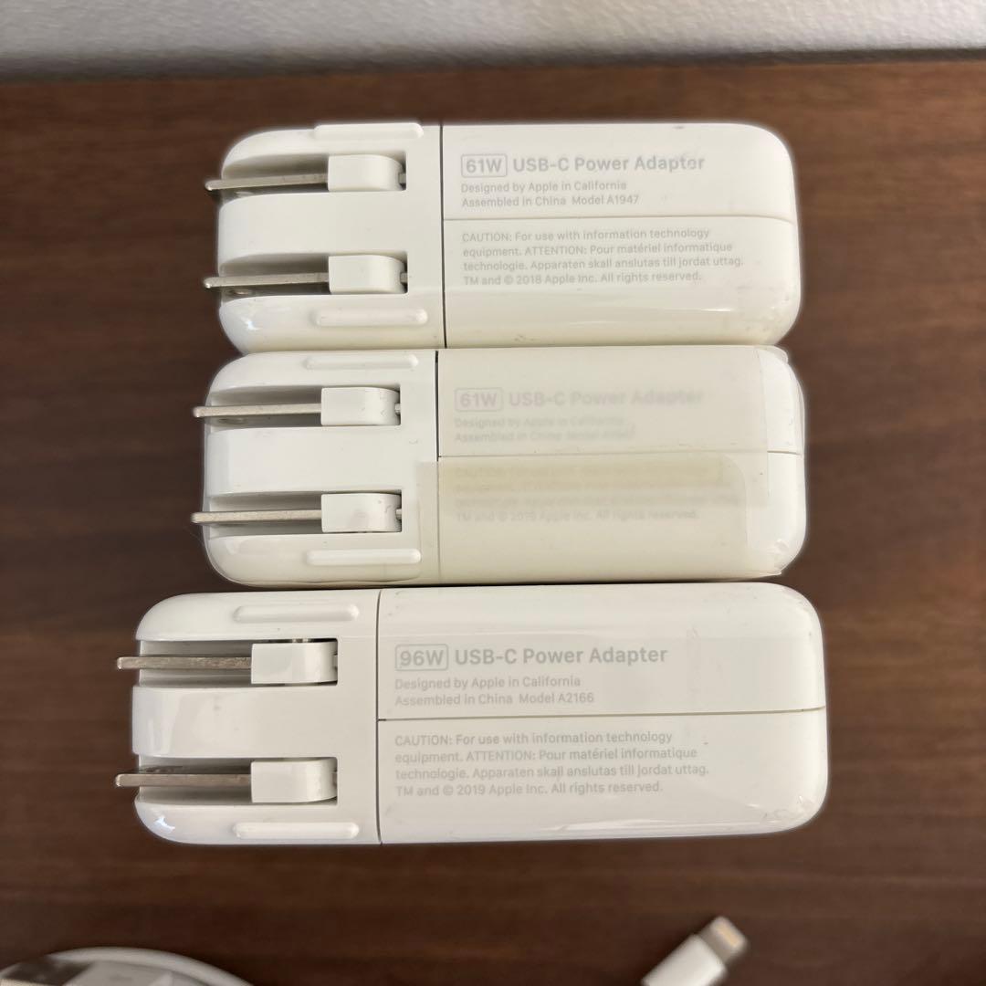 Apple純正、充電器、ケーブルセット、Lightning、タイプC