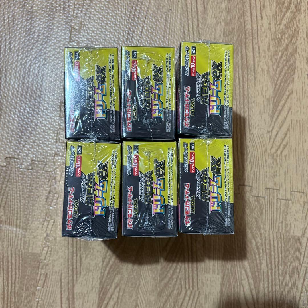 ポケモンカードゲーム MEGAドリームex 　新品未開封シュリンク付き6box