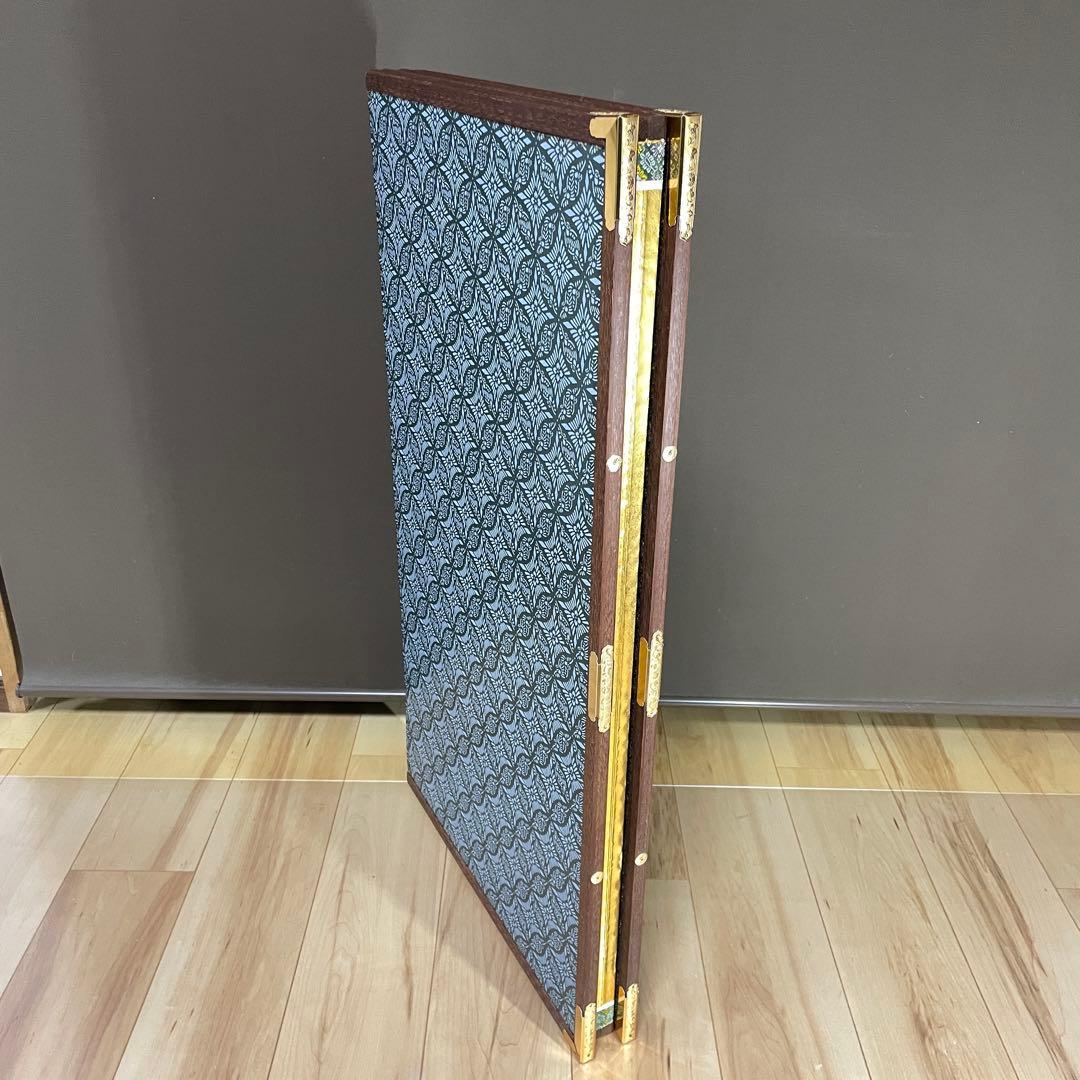 美品 豪華 金 屏風 衝立 パーテーション 慶事 一隻 四曲 四扇 旧家出物