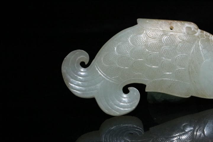 漢代 玉魚装身具 中国美術ペンダント アンティークコレクション 古玉
