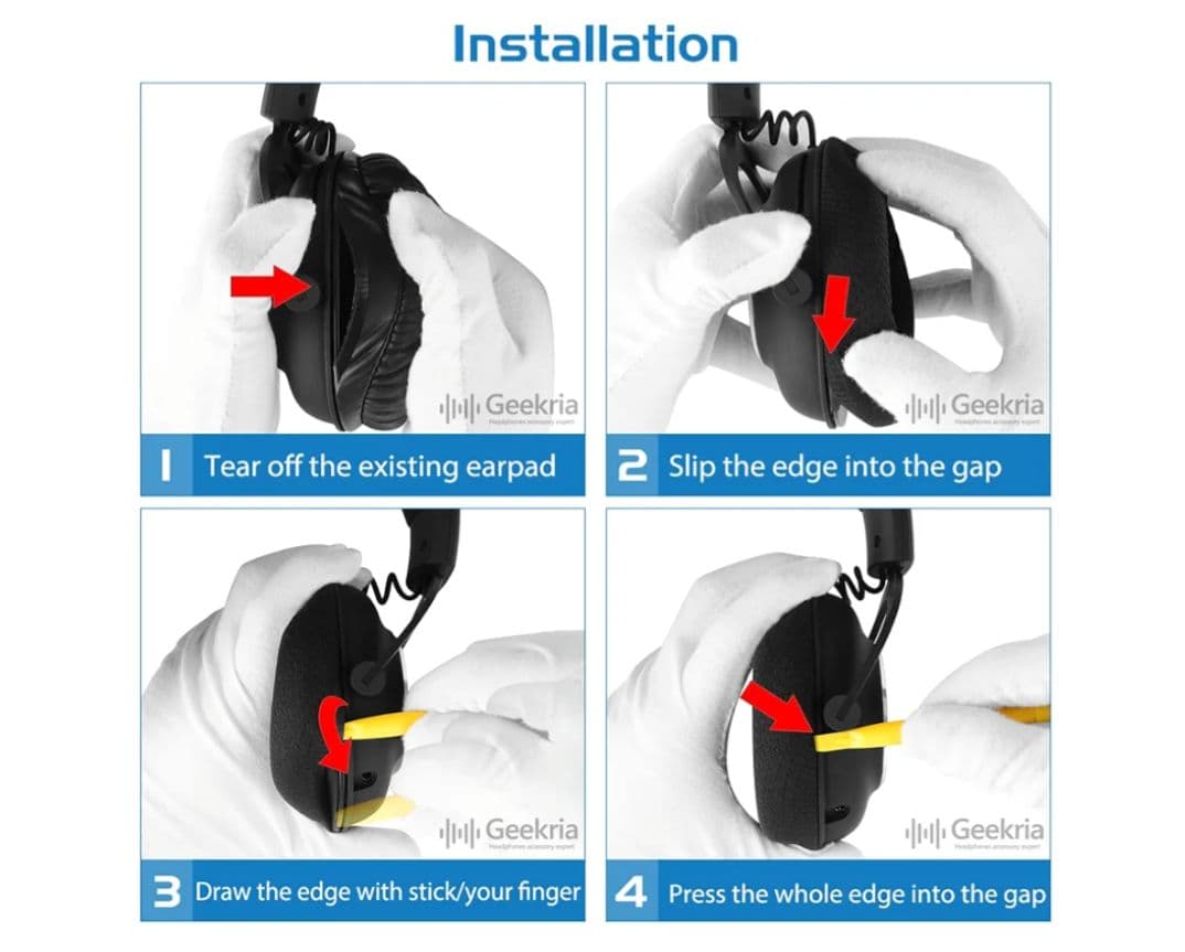 Geekria イヤーパッド Comfort 互換性 パッド ブルー