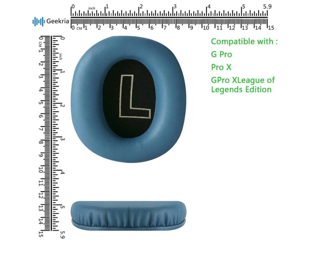 Geekria イヤーパッド Comfort 互換性 パッド ブルー