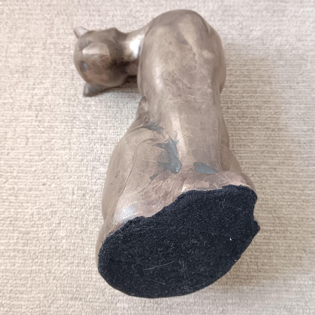 ブロンズ像 【猫】オブジェ 置物 アールデコ 西洋彫刻 高さ約26cm