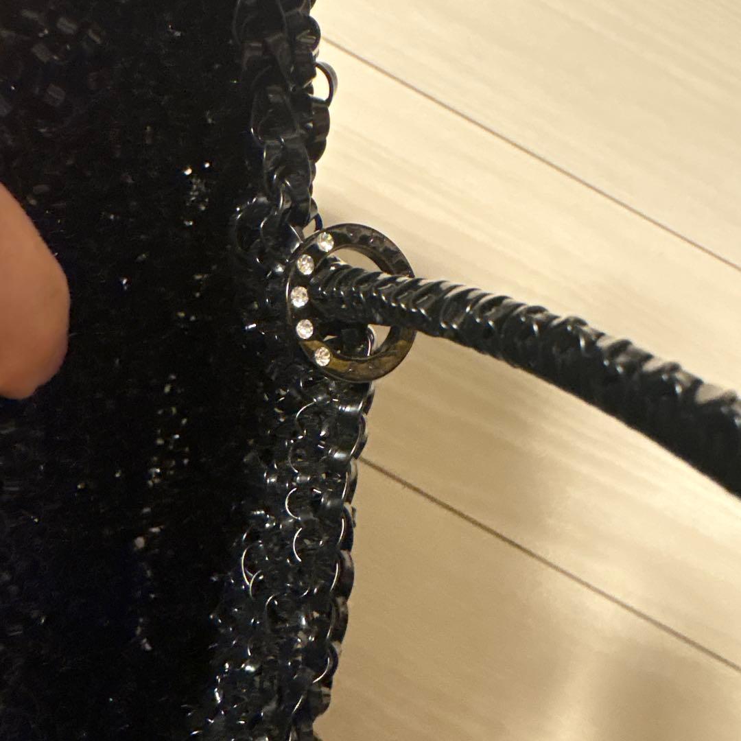 フレグラ様　アンテプリマ　黒の花飾り付きパーティーバッグ