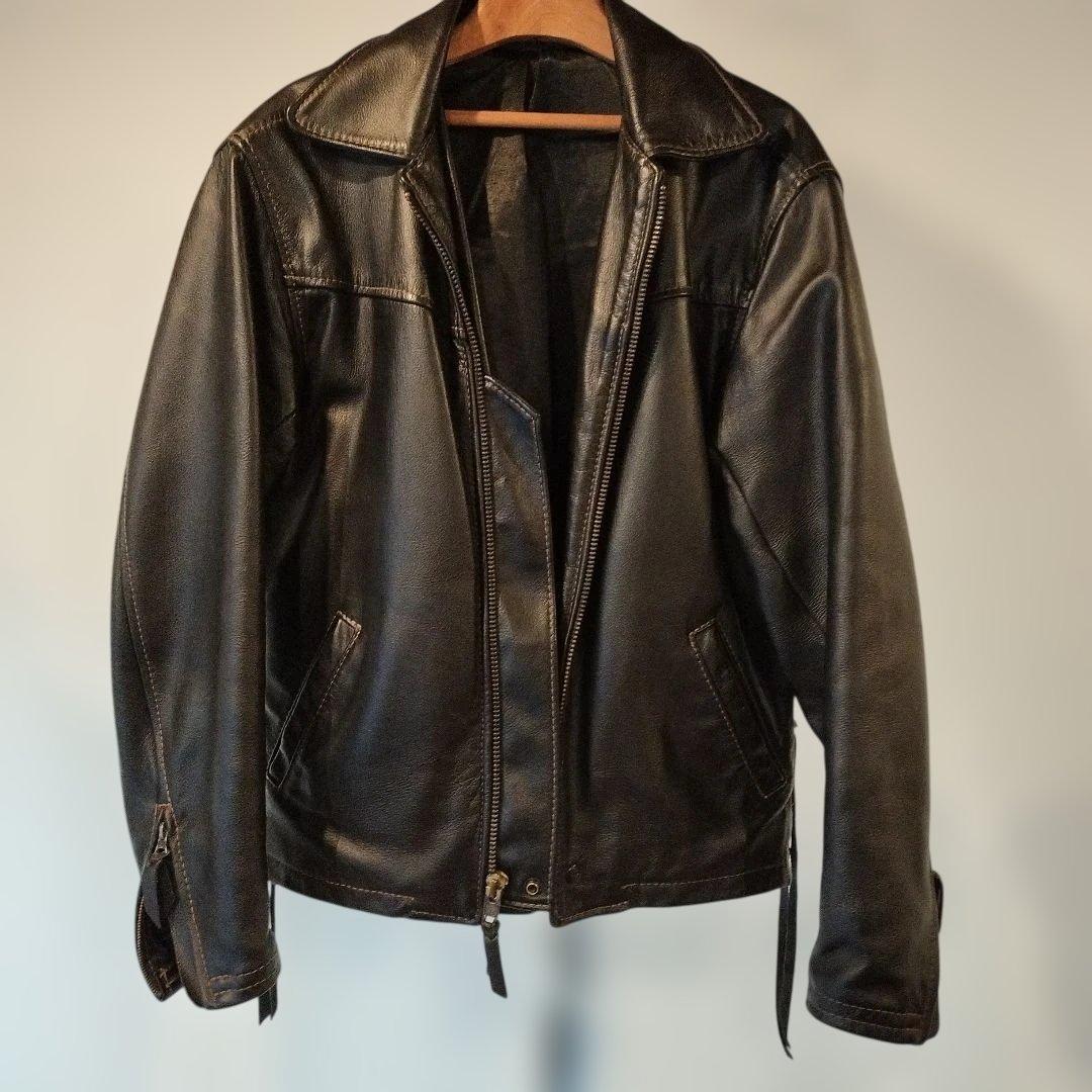 Langlitz Leathers 黒 レザー シングルライダースジャケット