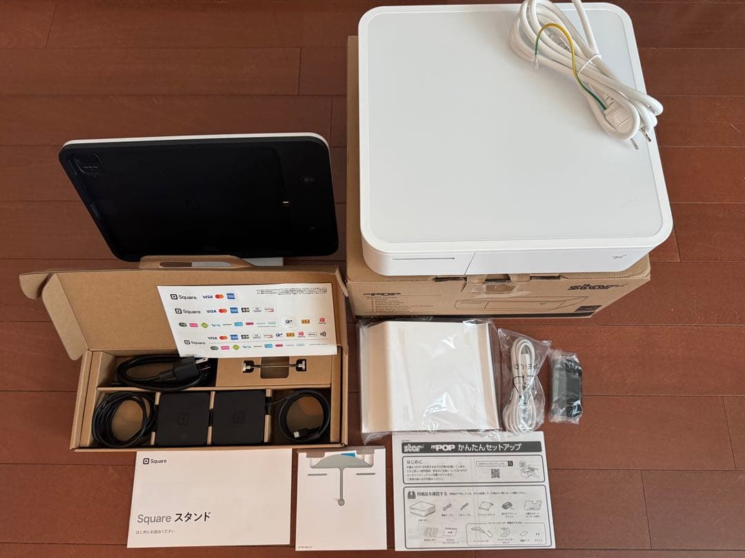 Square スタンド (USB-C) +mPOP(ドロワー一体型プリンター)