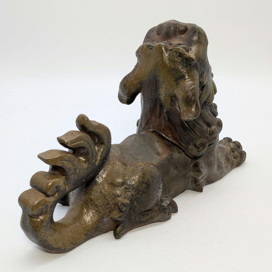 【未使用】岡山県重要無形文化財 浦上善次 備前焼 獅子香炉 共箱共布 置物 香爐