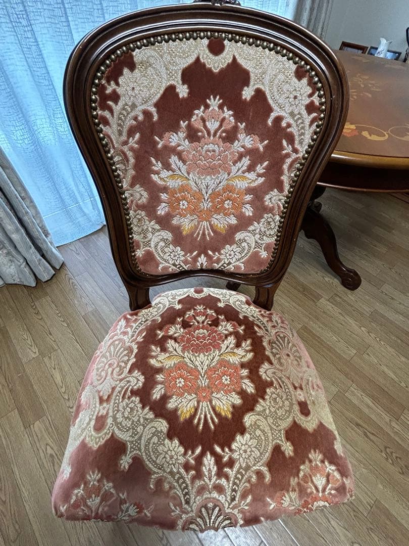 【値下げ】イタリア製　猫脚ダイニングチェア　金華山