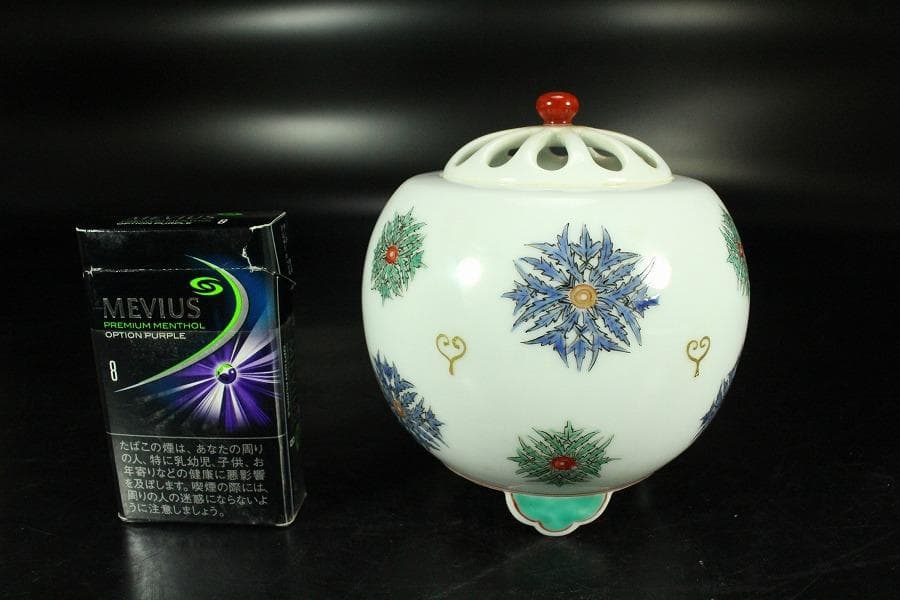 十三代 酒井田 柿右衛門 作 香炉 共箱(K-A999)