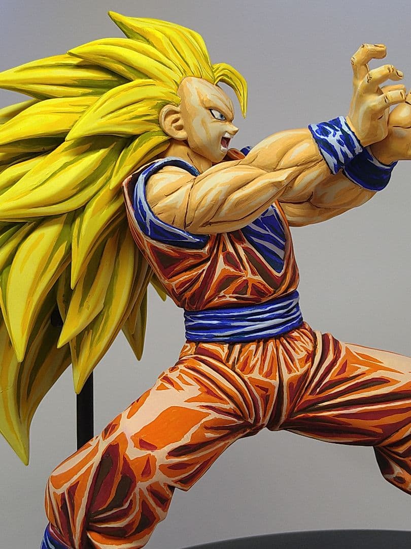ドラゴンボール スーパーサイヤ人3悟空 魔人ブウ 原画風再塗装品 フィギュア2体