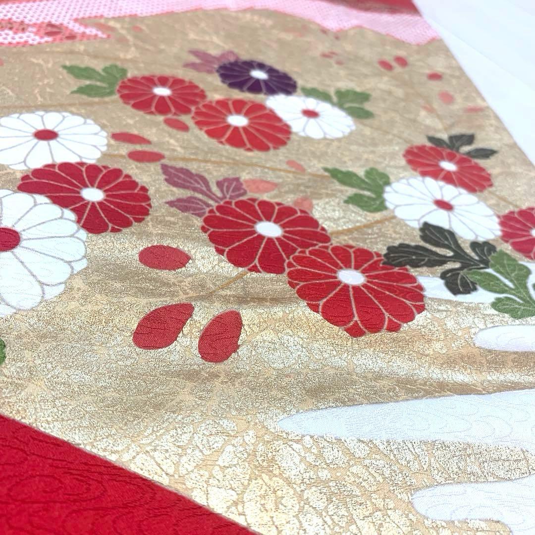 振袖 帯 2点セット 成人式 結婚式 正絹 セレモニー 赤 ボルドー 華やか