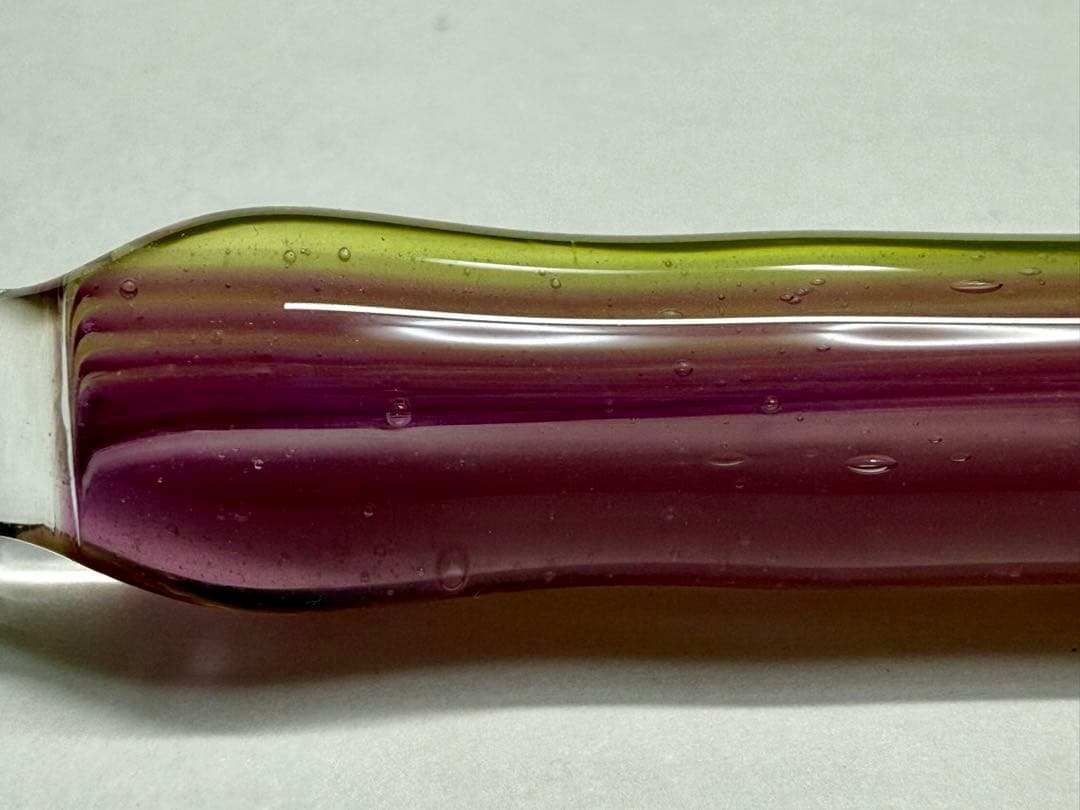 きゃろくろ◆ガラスペン◆木目 グレープ＆マスカット 中字