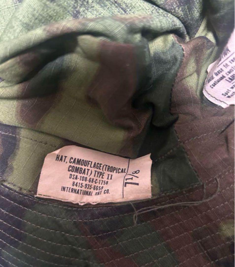 NOS 60s リーフカモ　グリーンリーフカモ ブーニー ERDL 7 1/8