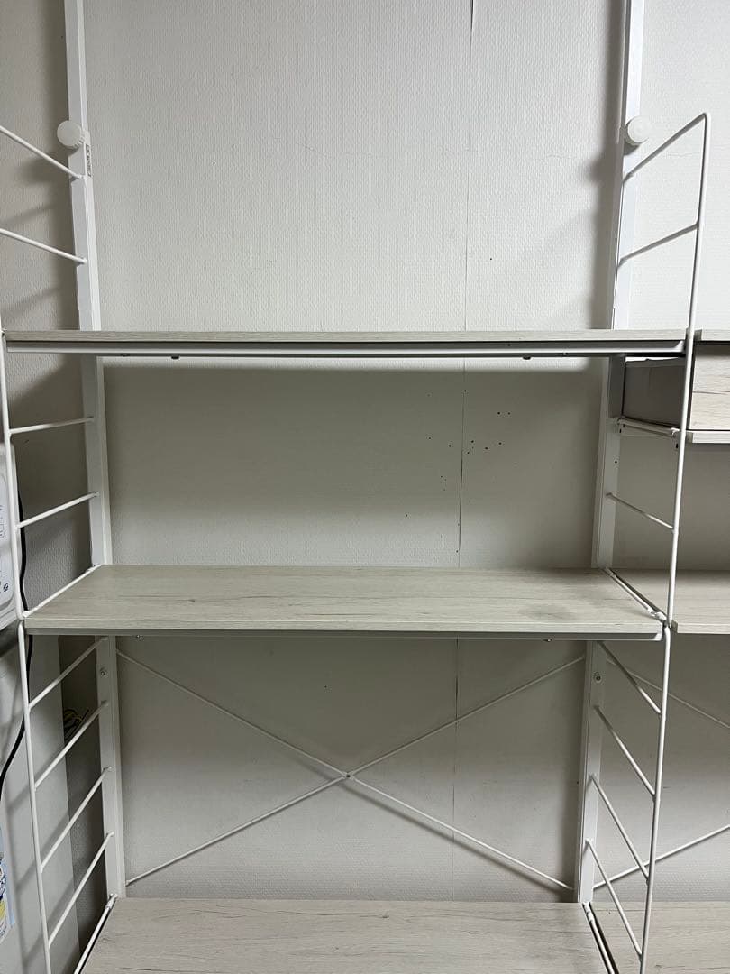 ニトリ　突っ張り壁面収納Nポルダ　ホワイトウォッシュ