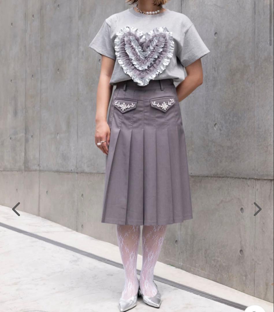 スカート POPPY PEARL PLEATED SKIRT