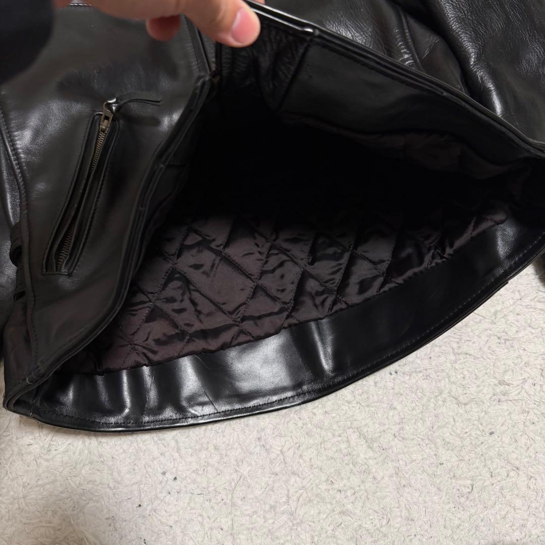 希少美品　ハーレーダビッドソン　シングルライダースジャケット　ホースハイド　黒