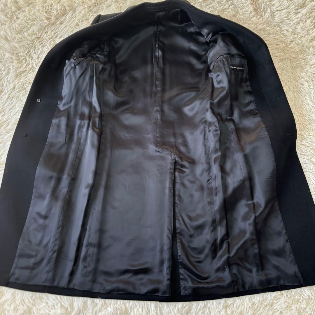 ラルフローレン　チェスターコート　イタリー製　ブラック　36 比翼式