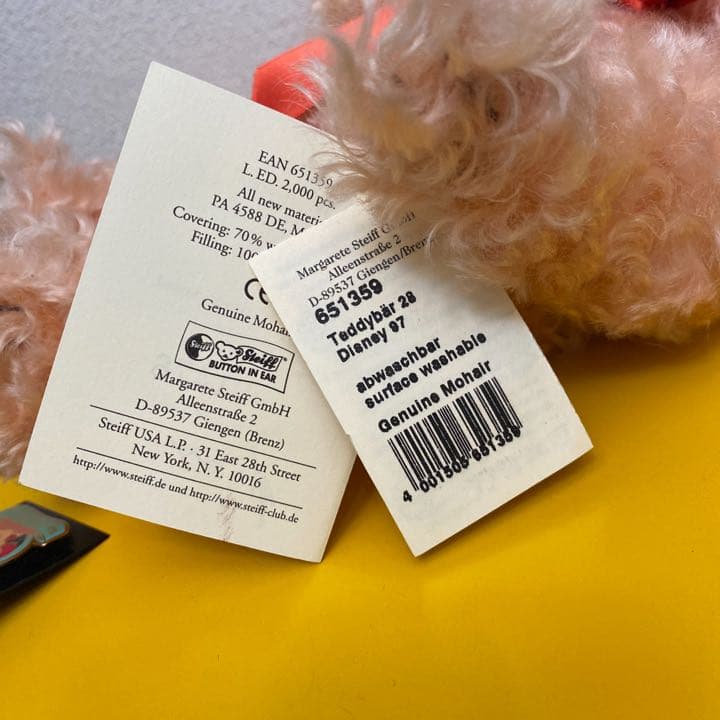 シュタイフ1997年WDW10周年限定テディベア　THEN