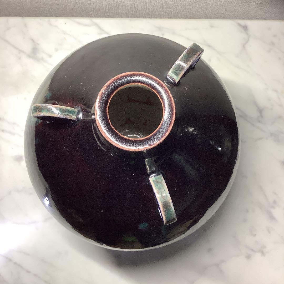 「再値下げ」九谷焼　三代　徳田八十吉(正彦銘) 彩釉壺