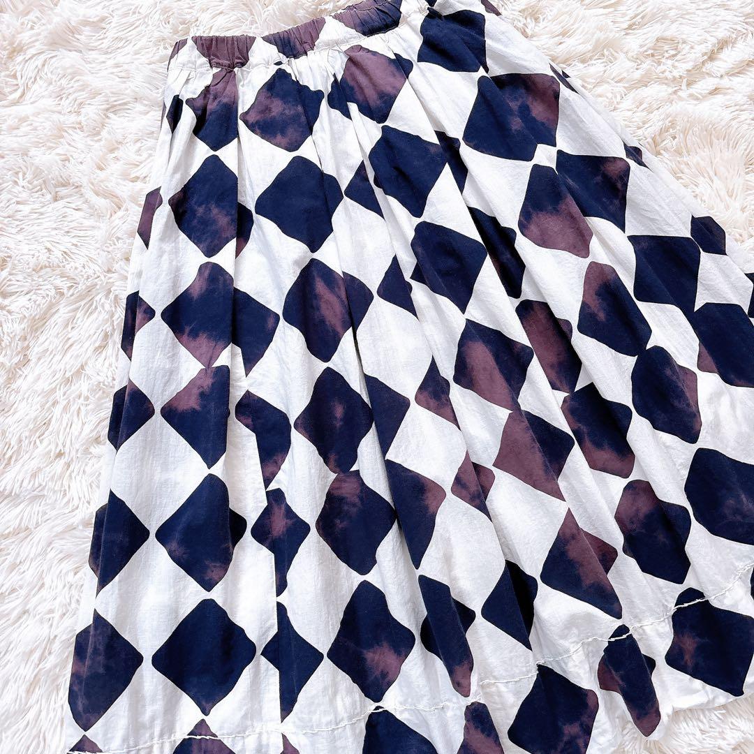 希少☆COMME des GARCONSコムコム ダイヤチェック ひざ丈スカート