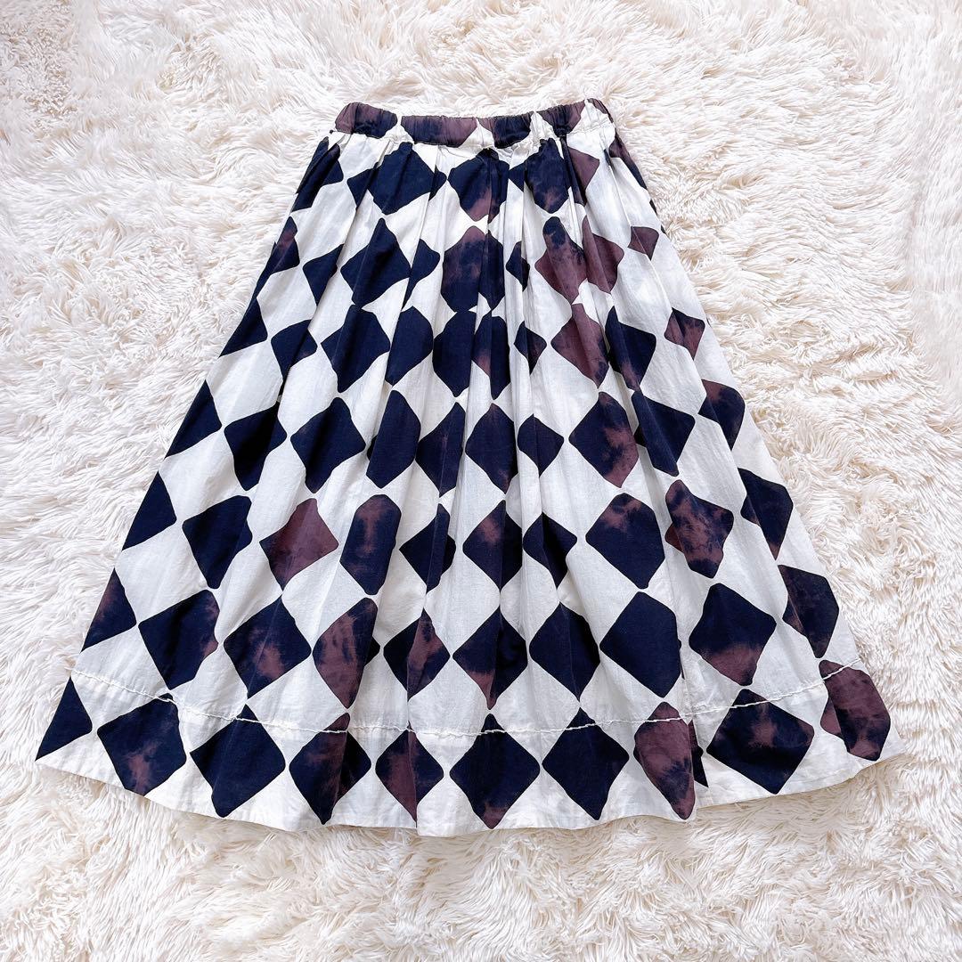 希少☆COMME des GARCONSコムコム ダイヤチェック ひざ丈スカート