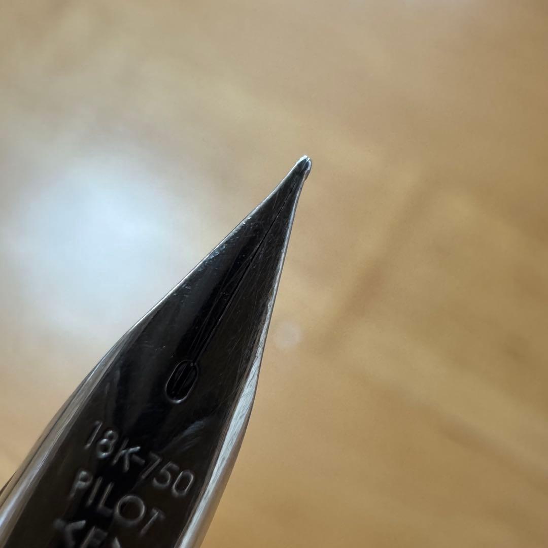 廃盤 パイロット Elite エリート 半格子 万年筆 18K 750 F 蝕刻