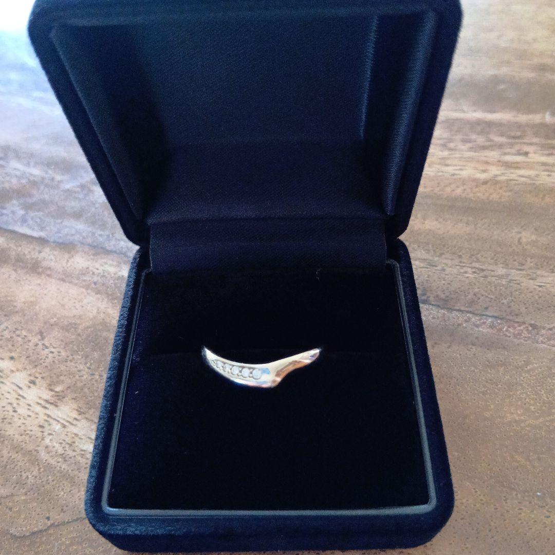 TIFFANY&Co　 Pt950プラチナ オープンハートバンド ダイヤ リング