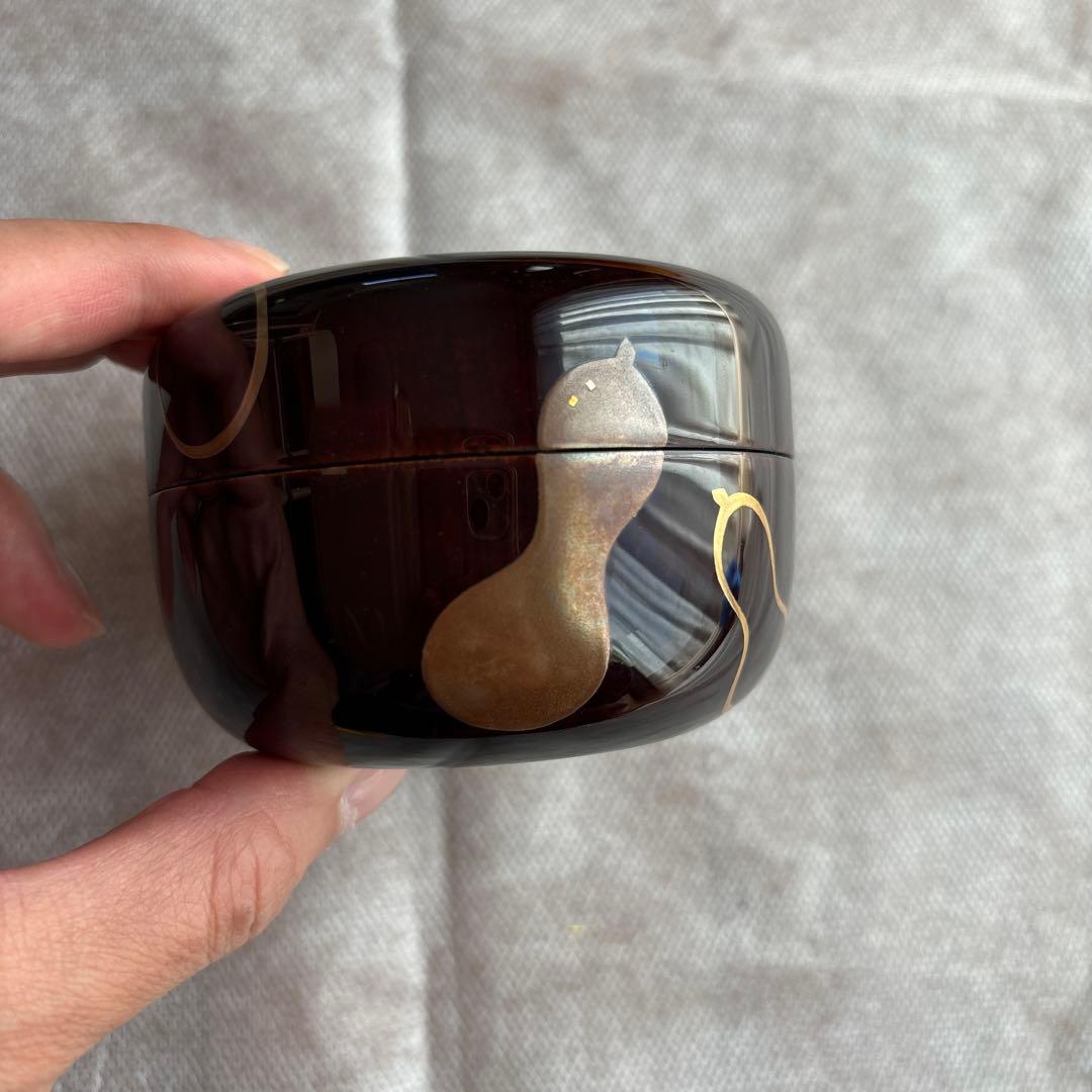 茶道具　棗　新井司峰　六瓢蒔絵　ひょうたん　瓢箪