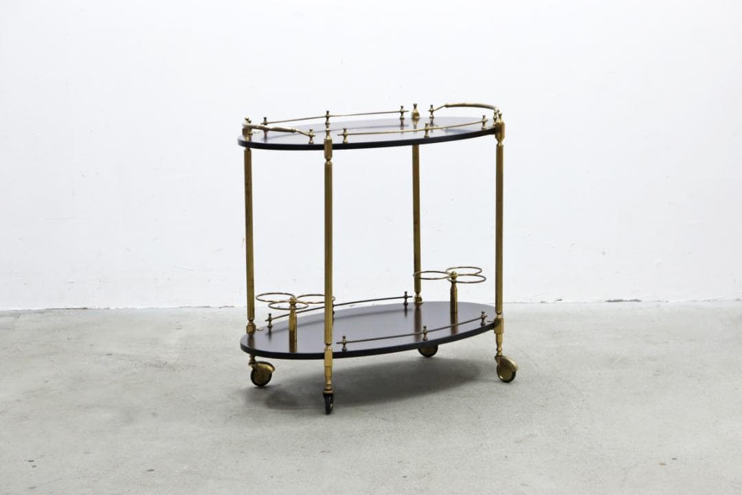 ヴィンテージ クラシカル トローリー キッチン ワゴン シェルフ キャスター