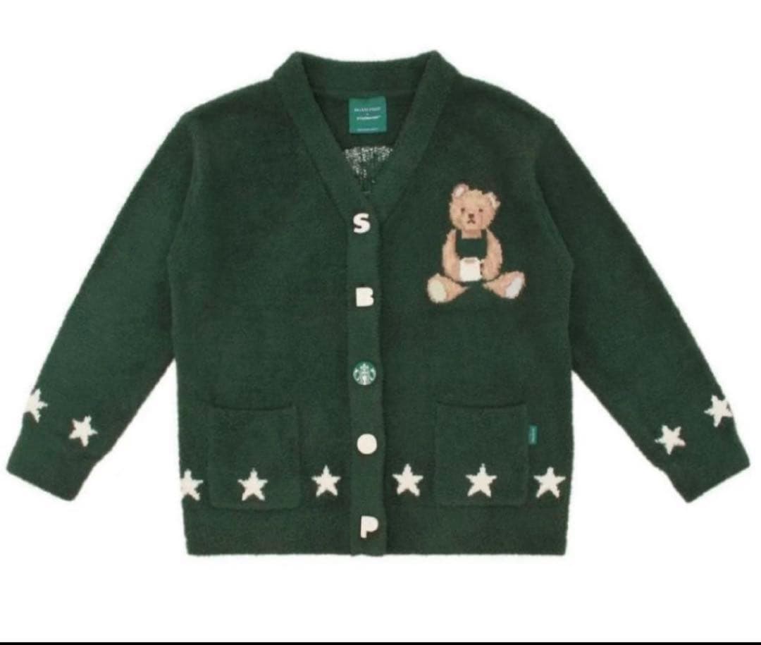 週末限定価格スターバックス　ジェラピケ パウダースタージャガードカーディガン