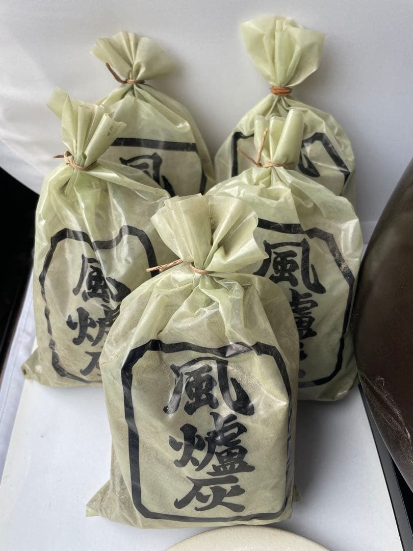 茶道具 風炉一式 6点セット 面取風炉 柿合塗小板 五徳 底瓦 前瓦 風炉灰