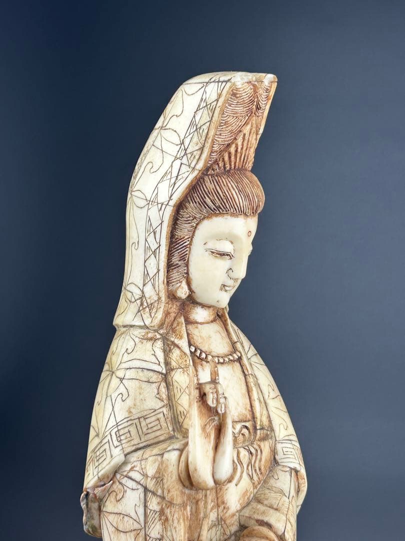 骨　製　観音像 古美術