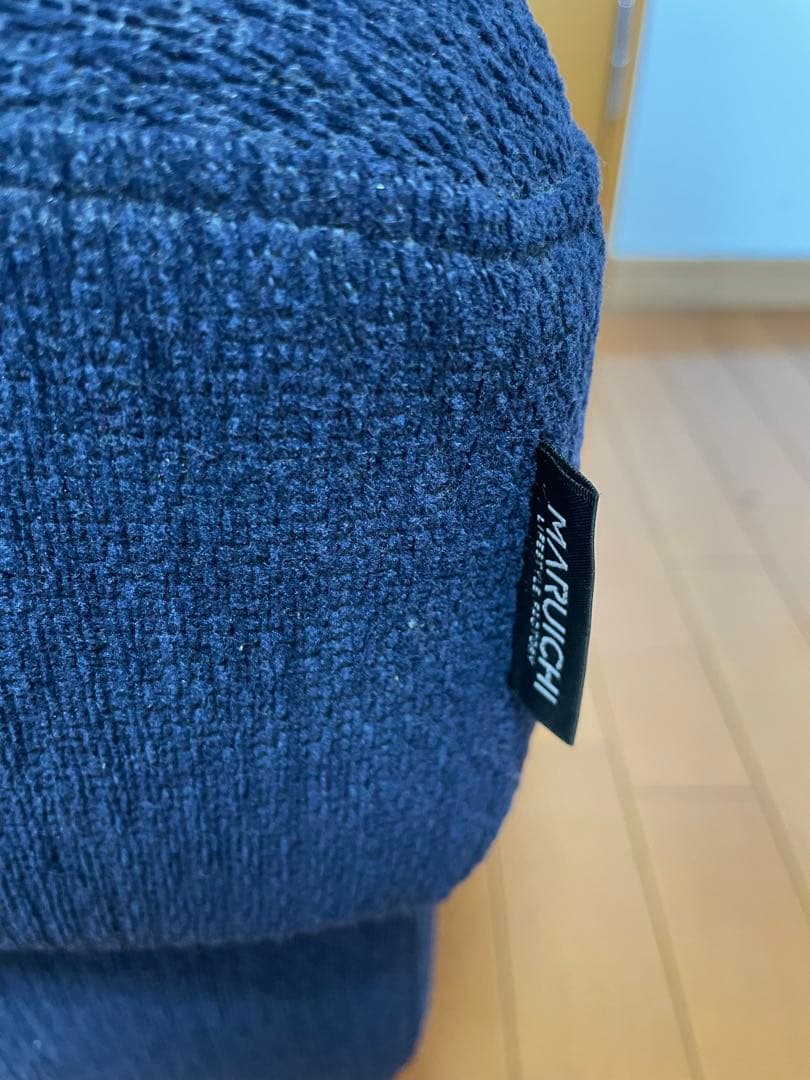 【美品】MARUICHI ネイビー　オットマン　ソファ　スツール
