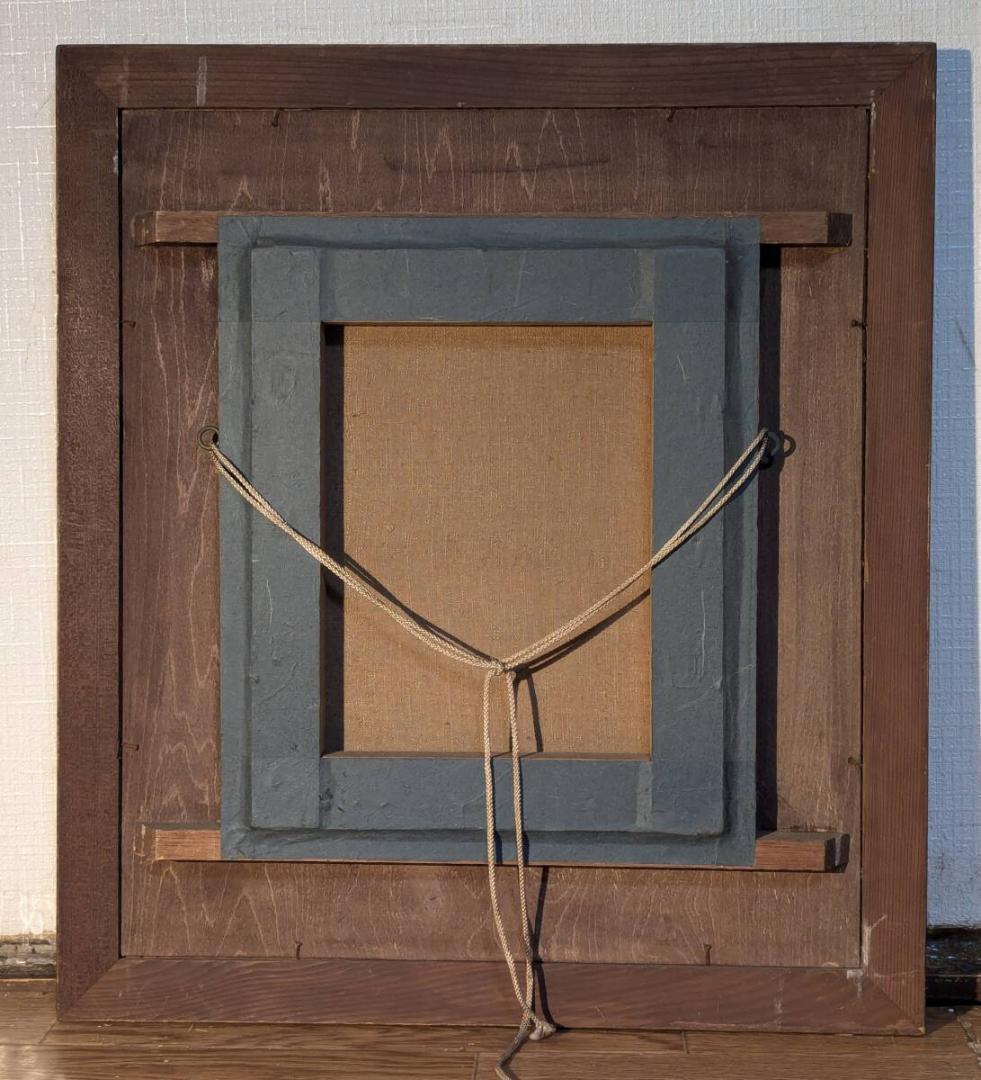 【模写】絵画　岡鹿之助　油彩3号　パンジー　静謐な花の美しさ　品な色調　W39