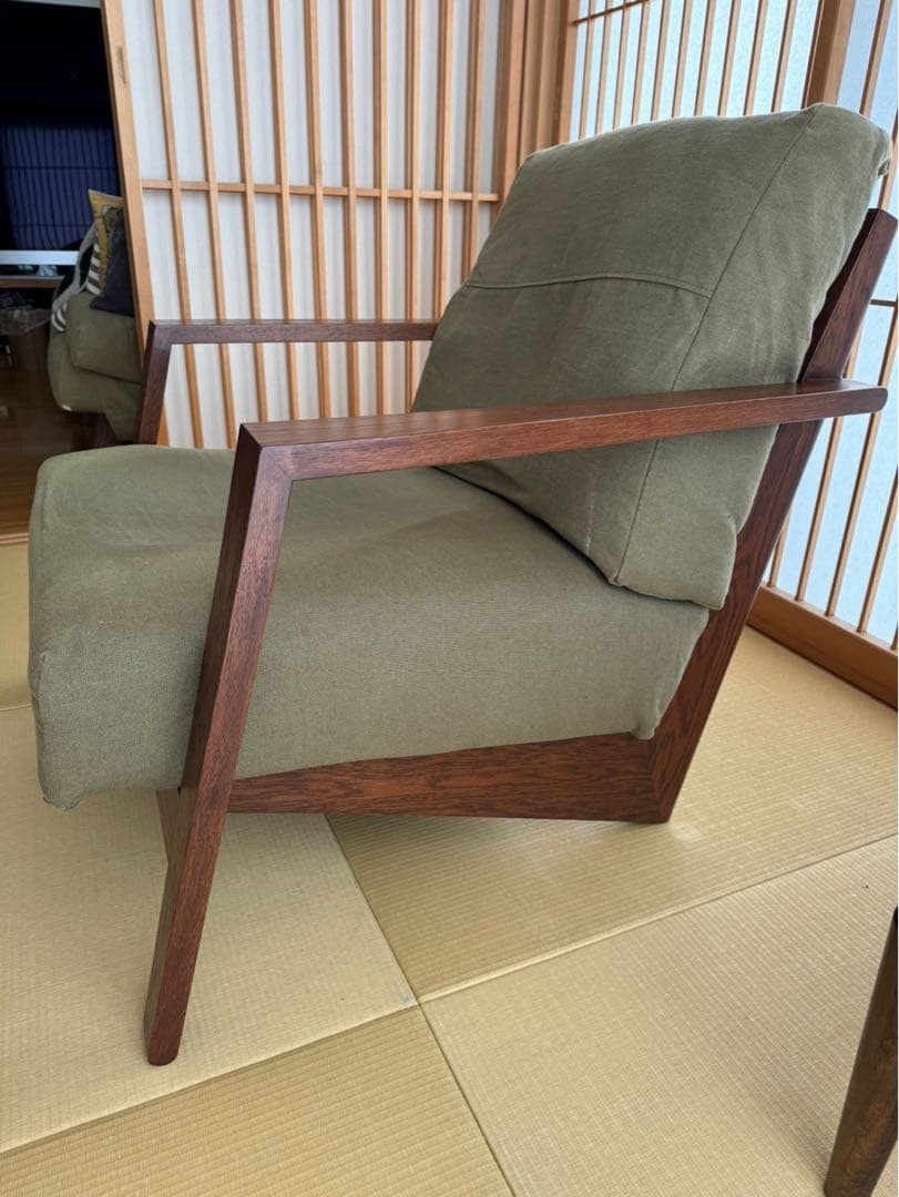 広松木工　1人がけソファ　オットマン　セリオ