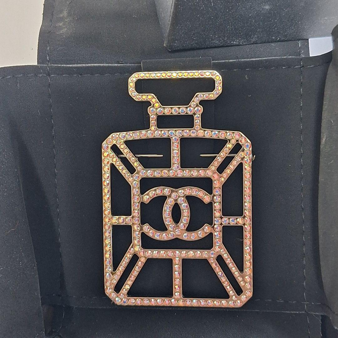 【新品未使用】CHANEL シャネル 香水瓶 ブローチ ラインストーン