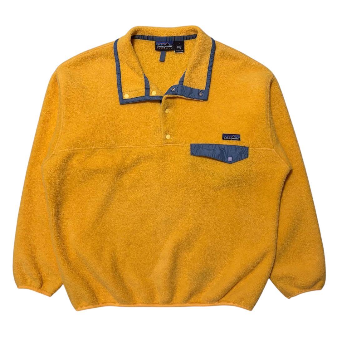 希少カラー 90s Patagonia パタゴニア イエロー スナップT